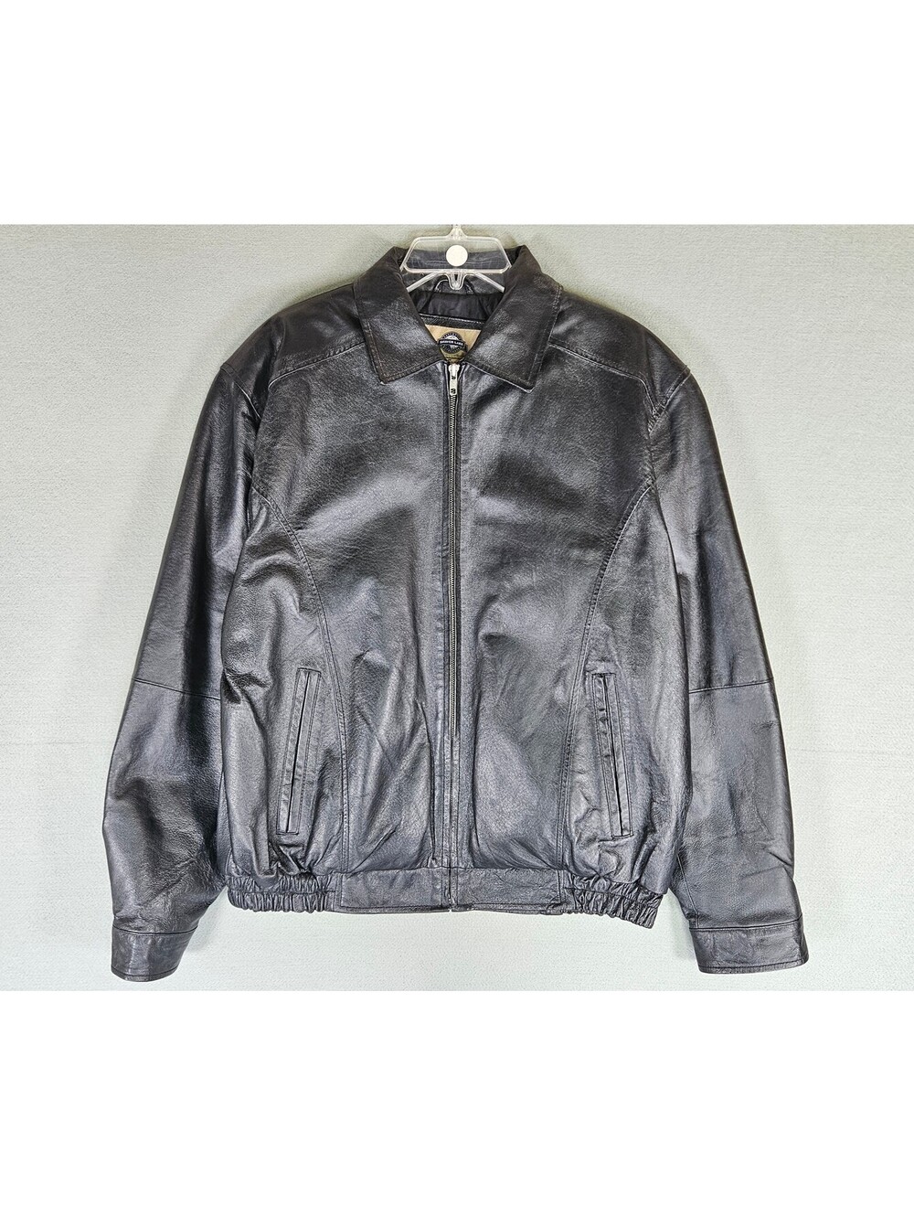 Vintage Shaver Lake Mens Black Gen. Leather Bomber Jacket M